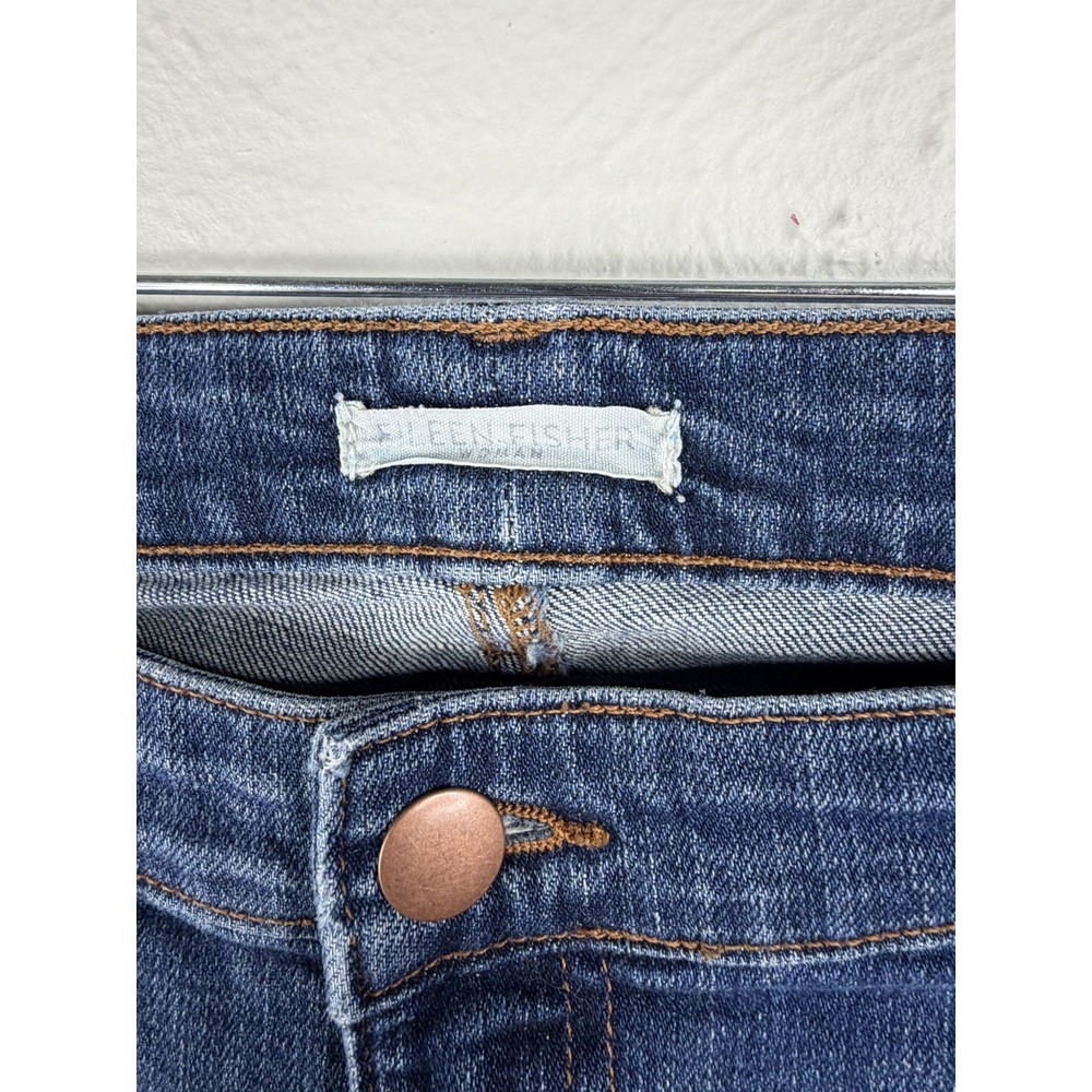 Eileen Fisher Woman 16W Blue Organic Cotton Tapered Leg Jeans Medium Wash Denim - Picture 7 of 9